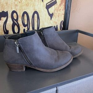 Carlos by Carlos Santana Gray Suede Ankle Booties